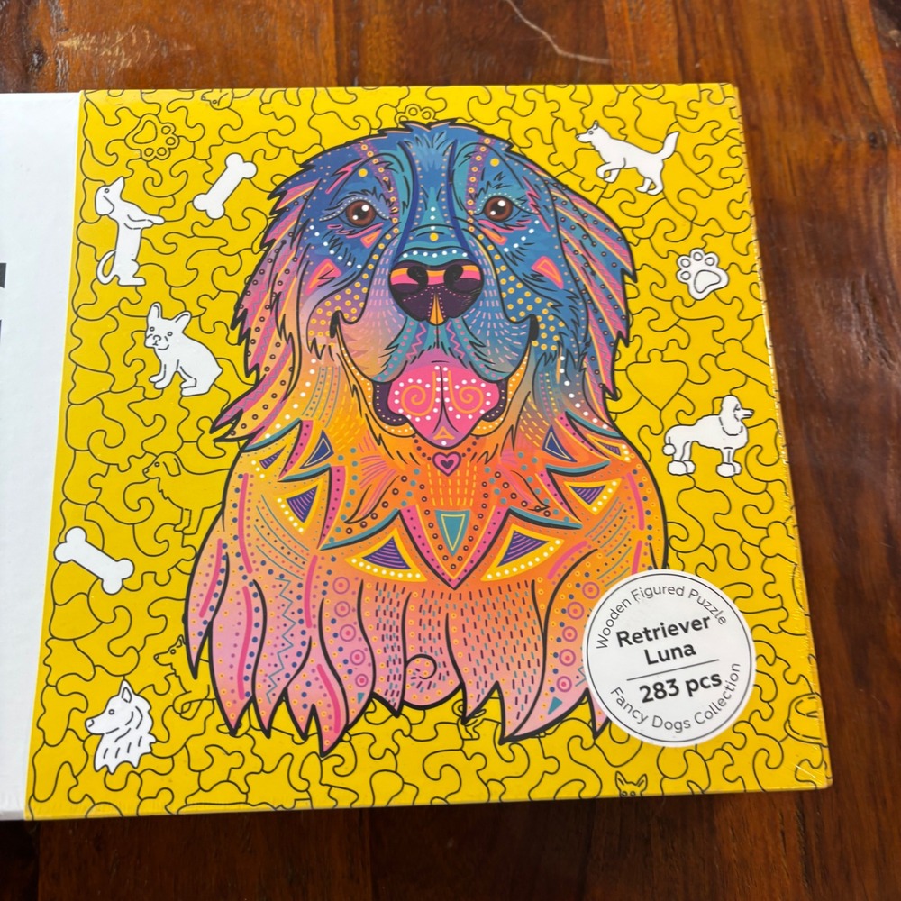 Wooden Quest Fancy Dogs Retriever Luna Figured Wooden Puzzle 283 pc New Sealed